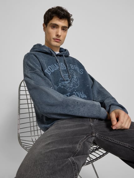 Dsquared2 oversized hoodie met labelprint Bleu - 3