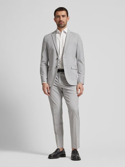 Selected Slim Fit Anzughose mit Knopf- und Reißverschluss Hellgrau 1
