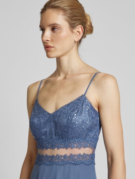 VM by Vera Mont Abendkleid mit Paillettenbesatz Hellblau 3