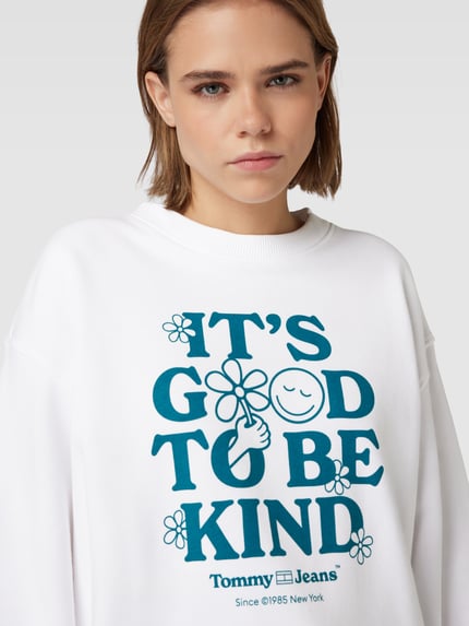 Tommy Jeans Relaxed fit sweatshirt met statementprint Wit - 3