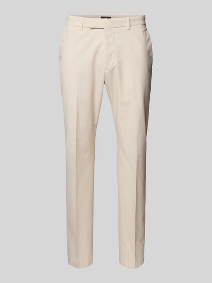 Produktfoto, Anzughose mit Eingrifftaschen Modell 'BEPPE' von CINQUE in Beige, Baumwoll-Mix mit Stretch, Slim Fit, Bügelfalten, glatte Textur