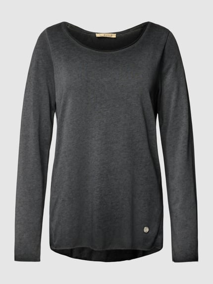 Smith and Soul Longsleeve met labelapplicatie Donkergrijs - 2