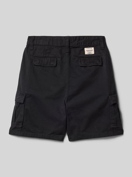 JACK & JONES Regular fit korte cargobroek met steekzakken, model 'KARL' Zwart - 3