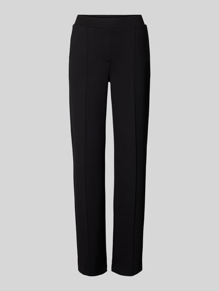 Smith and Soul Regular fit stoffen broek met vaste persplooien Zwart - 2