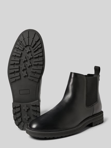 JACK & JONES Chelsea boots met elastische inzet, model 'WHOSKINS' Zwart - 4