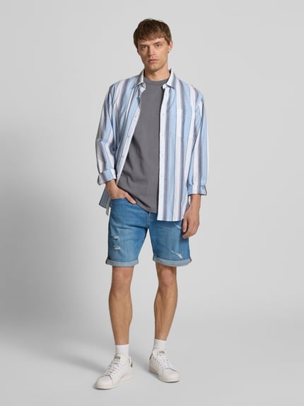 JACK & JONES Regular Fit Jeansshorts im 5-Pocket-Design Modell 'RICK' Hellblau 1