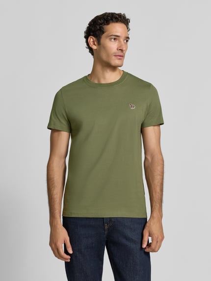 Paul Smith Regular Fit T-Shirt aus reiner Baumwolle Khaki 4