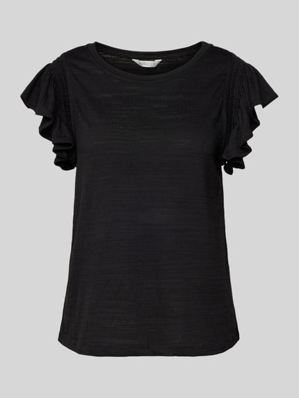 Apricot T-Shirt mit Strukturmuster Black 2