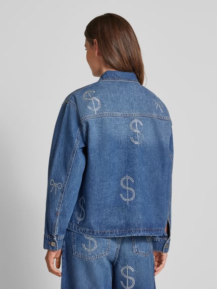 STELLA NOVA Jeansjacke mit Strasssteinbesatz Blau 5