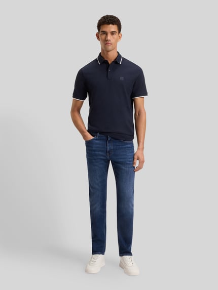 BOSS Orange Jeansy o kroju slim fit z mieszanki bawełny Niebieski 1