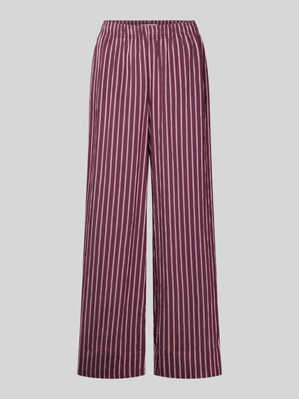 Produktfoto, Regular Fit Weite Hose aus Viskose-Mix Modell 'MELDOLA' von Only, popelina, paski, wielokolorowa, długość 7/8, krój regular fit