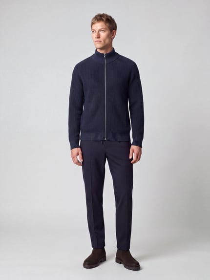 s.Oliver RED LABEL Strickjacke mit Reißverschluss Marine 1