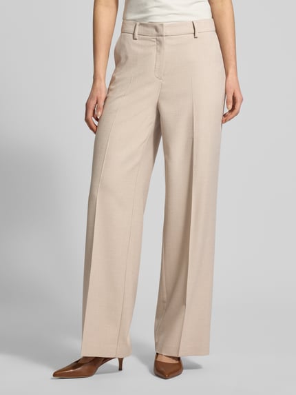 MORE & MORE Hose mit Bügelfalten und Paspeltaschen am Gesäß Beige 4