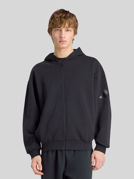 adidas Sportswear Loose Fit Sweatjacke mit Baumwoll-Anteil Black 3