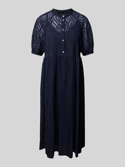 s.Oliver BLACK LABEL Midikleid mit Viskosefutter Marine 2