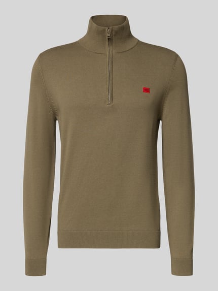 HUGO Regular fit schipperstrui van puur katoen, model 'SAN QUINTUS' Taupe - 2