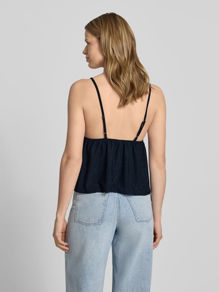 ONLY Regular Fit Trägertop mit Lochmuster Modell 'SMILLA' Marine 5
