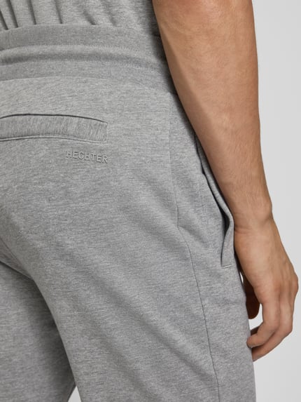 HECHTER PARIS Spodnie dresowe o kroju regular fit z detalem z logo Jasnoszary 3