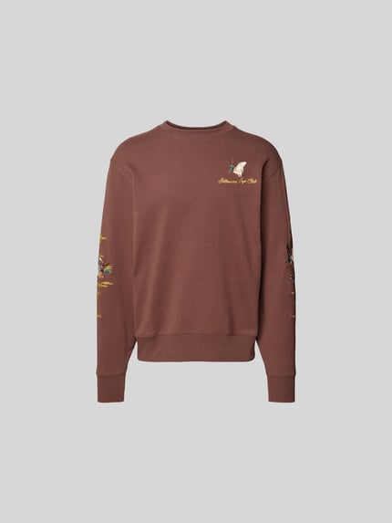 Billionaire Boys Club Sweatshirt mit Label-Stitching Mittelbraun 2