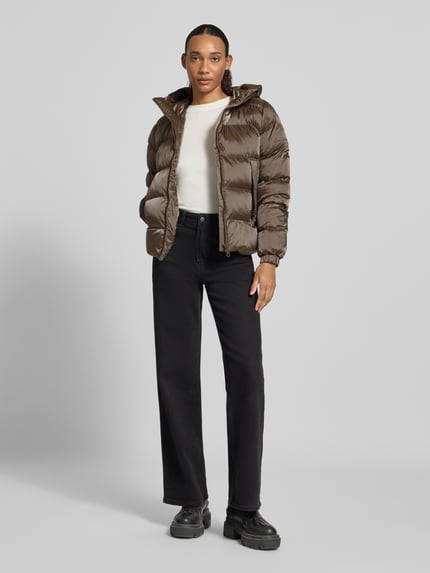 Superdry Regular Fit Steppjacke mit Kapuze und Eingrifftaschen Khaki 1