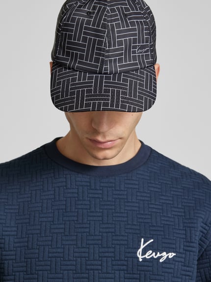 Kenzo Baseballpet met labelprint Zwart - 1