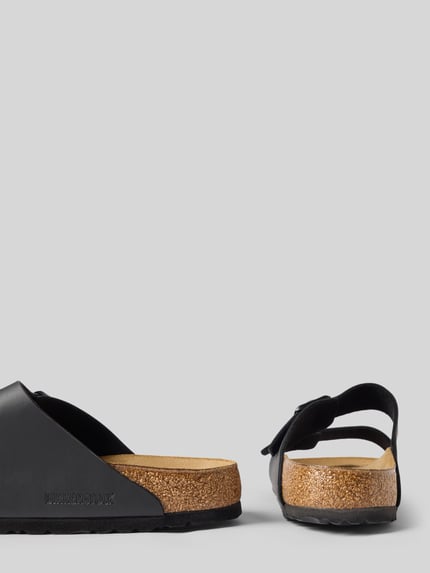 Birkenstock Klapki z naturalnej skóry z szerokim paskiem model 'ARIZONA' Niebieski 2
