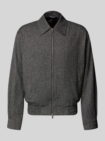 Produktfoto, Blouson mit Umlegekragen und Zamek błyskawiczny dwustronny od MCNEAL, Mieszanka materiałów z dodatkiem wiskozy, krój regular fit, długość tyłu w rozmiarze M: 65 cm, szerokość ramion w rozmiarze M: 63 cm, szerokość w rozmiarze M: 61 cm, długość rękawów w rozmiarze M: 64 cm