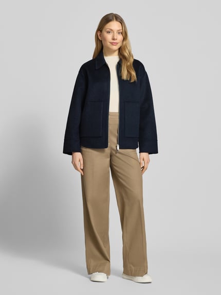 OPUS Jacke aus Lanawoll-Mix Modell 'Hilvyn' Marine 1