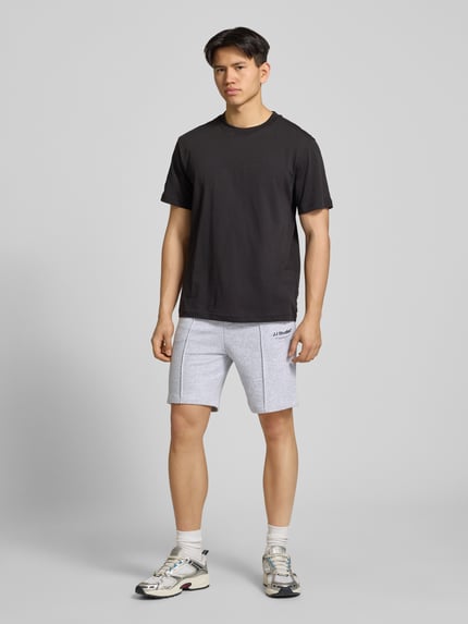 JACK & JONES Sweatshorts mit Logo Model 'KANE' Hellgrau Melange 1