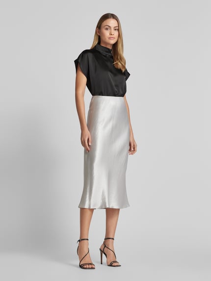 HUGO Bluzka o kroju slim fit z stójką model 'Caneli' Czarny 1