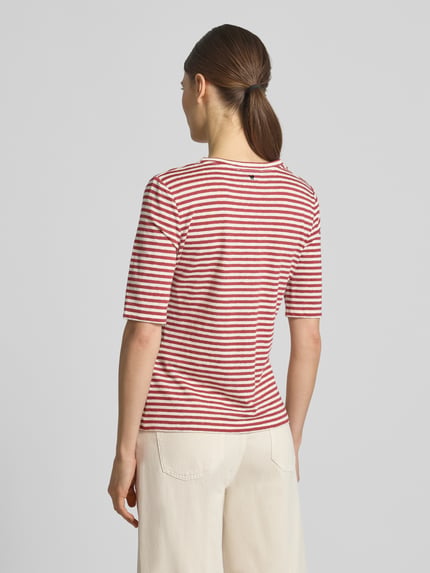 Weekend Max Mara Regular Fit T-Shirt aus Leinen-Mix Modell 'OPZIONE' Dunkelrot 5