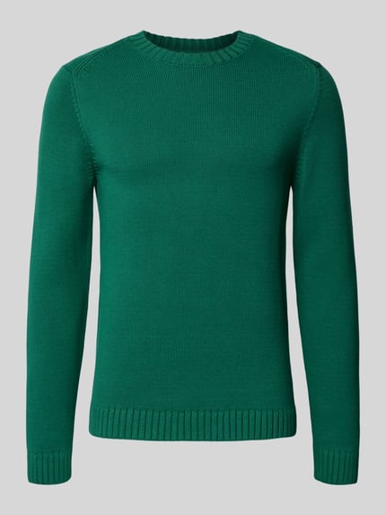 s.Oliver RED LABEL Pullover mit markanten Teilungsnähten Gruen 2