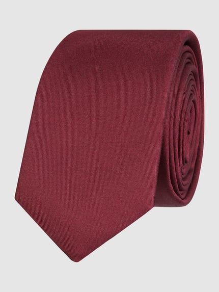 MONTI Krawatte aus reiner Seide (5 cm) Bordeaux 1