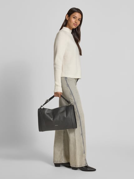 Coccinelle Shoulder Bag mit Logo-Applikation Modell 'Elinor' Black 1