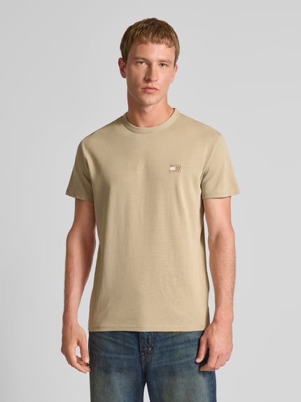 Tommy Jeans T-shirt o kroju regular fit z czystej bawełny Beżowy 4