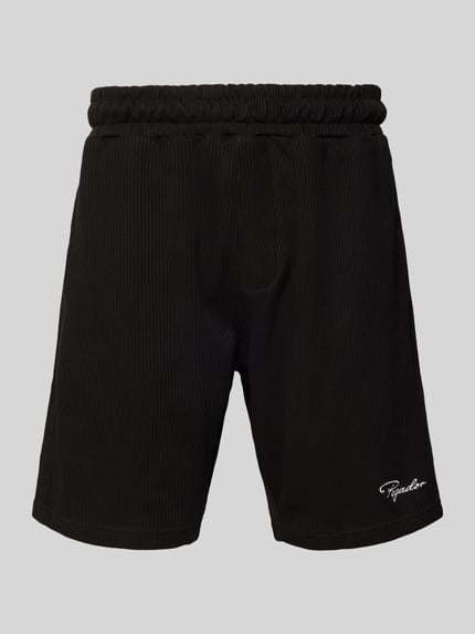 PEGADOR Sweatshorts mit Logo-Stitching und Eingrifftaschen Black 2