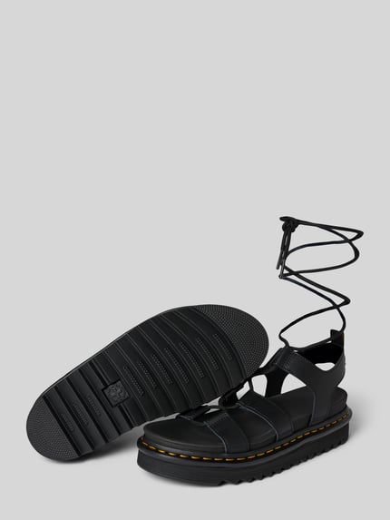 Produktfoto, Sandalette aus Leder mit Schnürung Modell 'Nartilla' von Dr. Martens, naturalna skóra, zaokrąglony czubek, wiązanie, wysokość obcasa: 5 cm w rozmiarze 40