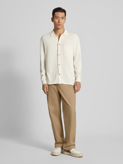 Tommy Hilfiger Regular fit gebreid jack van puur katoen Offwhite - 1