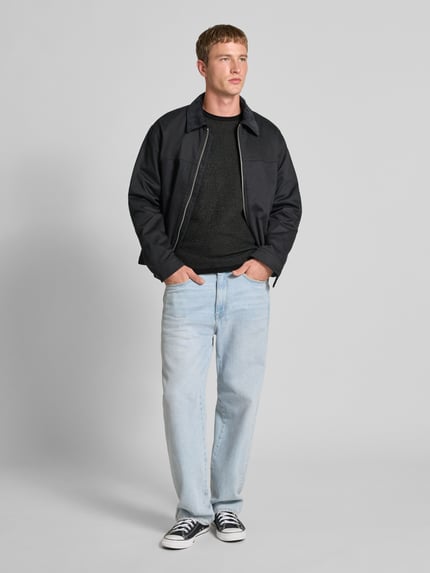 ONLY & SONS Regular Fit Strickpullover aus reiner Baumwolle Modell 'ERIC' Anthrazit Melange 1