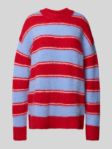 Oversized gebreide pullover met ronde hals, model 'JEANNE' Shop The Look MANNEQUINE