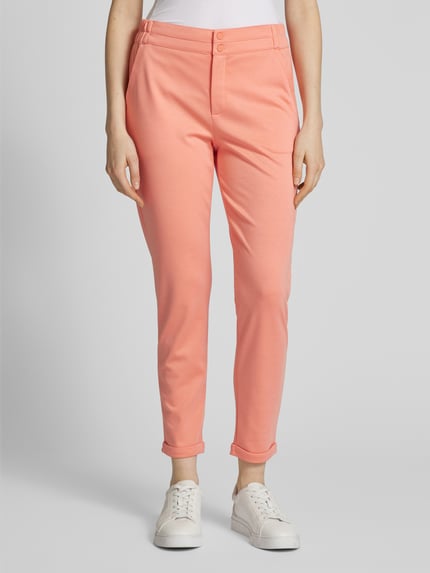 FREE/QUENT Broek van viscose met steekzakken opzij, model 'NANNI' Koraal - 4