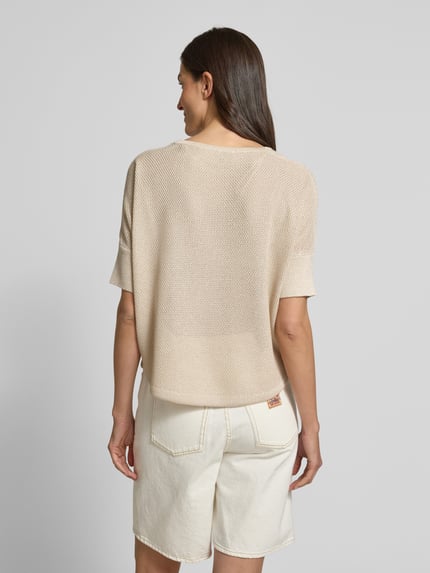 someday. Strickpullover mit gerippten Abschlüssen Modell 'Telanor' Sand 5