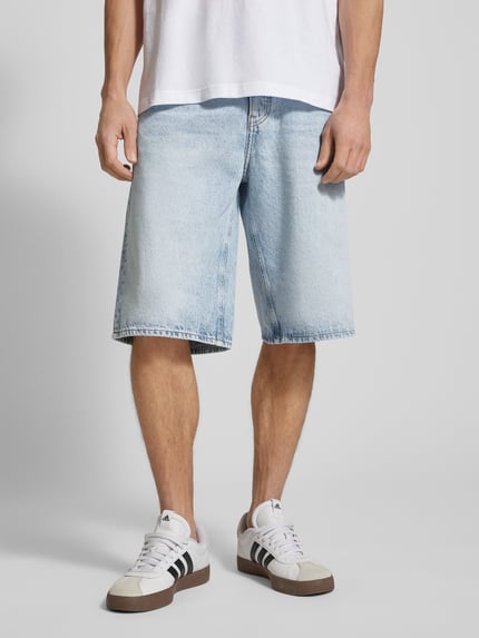 Calvin Klein Jeans Korte relaxed fit jeans in 5-pocketmodel Lichtblauw - 4