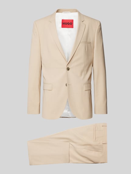 HUGO Pak met reverskraag, model 'Arti/Hesten' Beige - 2