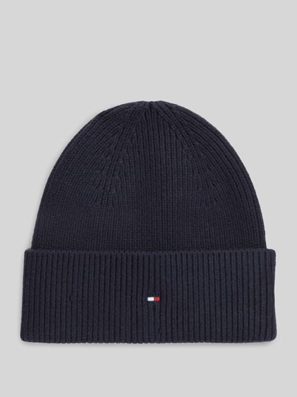 Tommy Hilfiger Mütze aus Baumwoll-Mix mit Woll-Anteil Marine 1