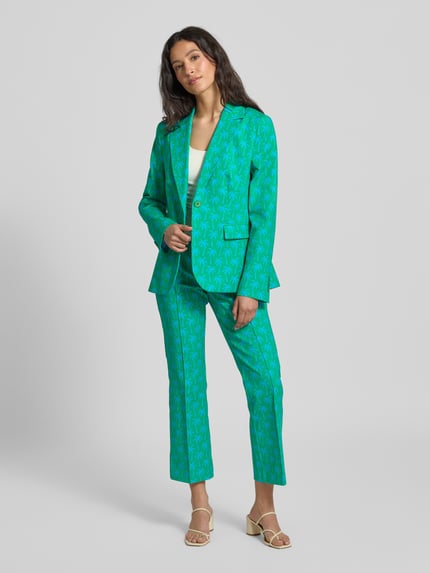 Milano Italy Blazer mit Reverskragen Gruen 1