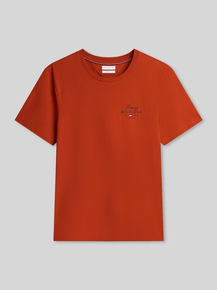 Tommy Hilfiger Regular Fit T-Shirt aus reiner Baumwolle Terra 2