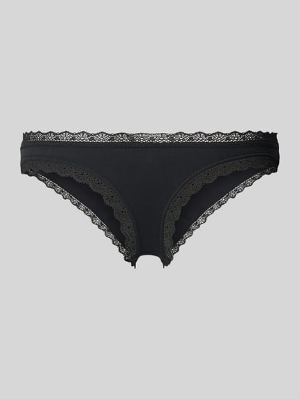 SNOCKS String met kanten afwerking in 2-pack Zwart - 3