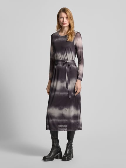 VILA Midikleid mit Bindegürtel Modell 'VOLETTIS MAI' Black 1