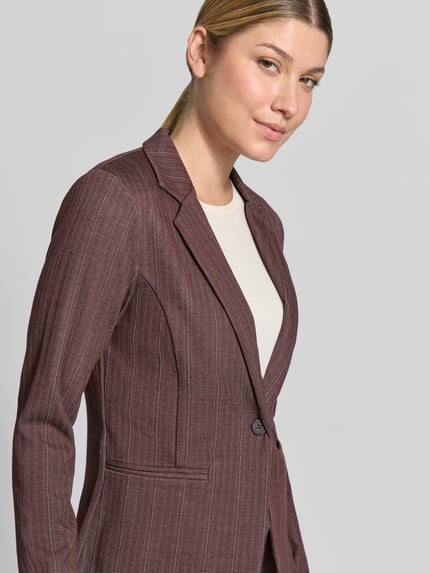 ICHI Blazer aus Viskose-Mix mit Reverskragen Modell 'KATE' Dunkelbraun 3